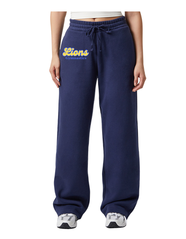 WI Gymnastics Sweatpants Open Bottom Navy